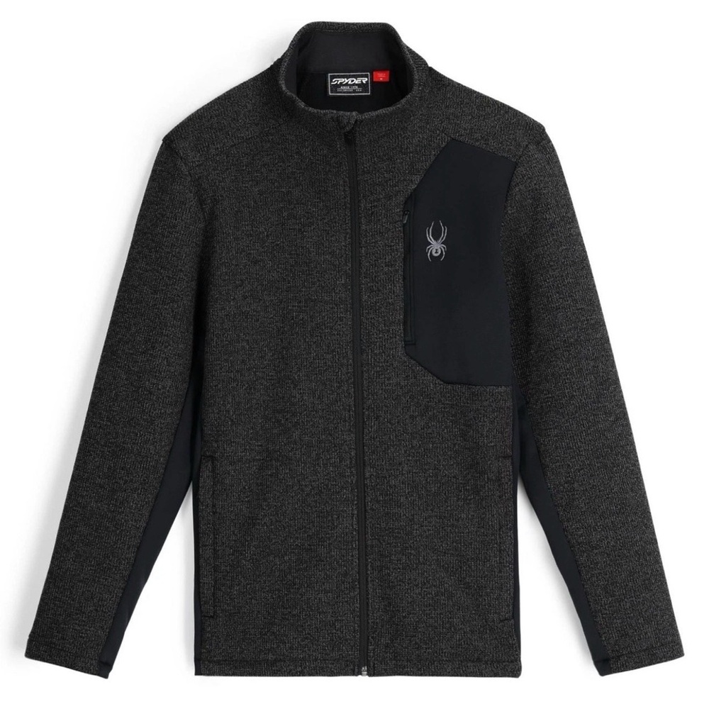 Spyder Men's Charcoal Full-Zip Lightweight Fleece Jacket